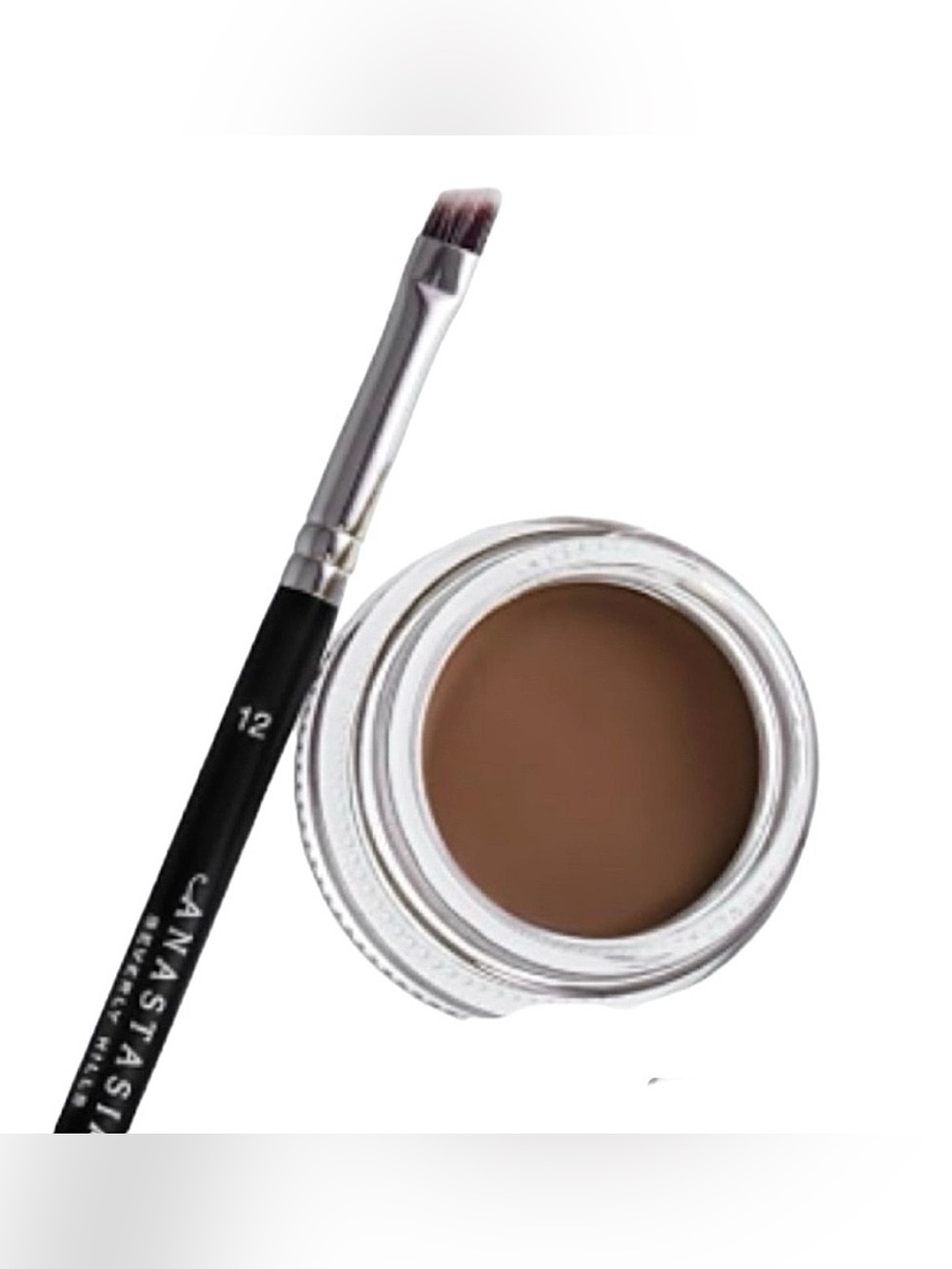 2pc Anastasia Dipbrow Pomade in Dark Brown & Anastasia Brow Brush #12 Trending